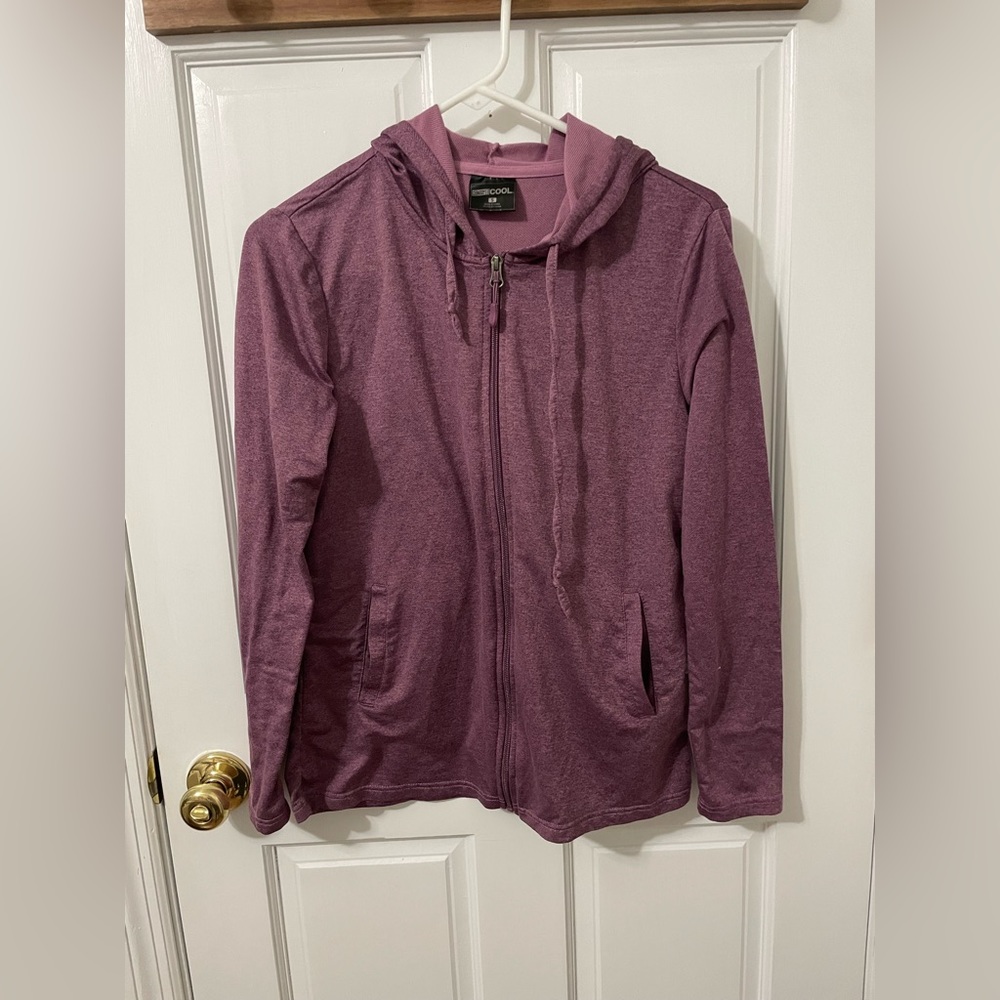 32 Degrees Cool Women's Purple Heather Lined Full Zip Hooded Jacket Size Small